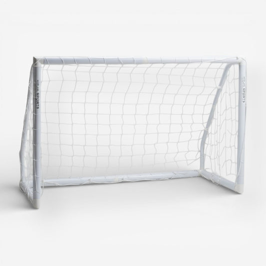 HAJA Sports white PVC Pro Model soccer goal with net, designed for training and everyday play.